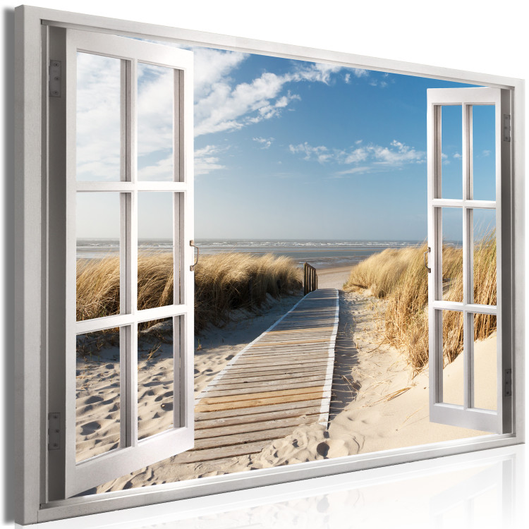 Large canvas print Window: Beach View [Large Format] 150594 additionalImage 2