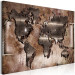 Large canvas print Brown World Map II [Large Format] 150694 additionalThumb 2