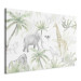 Canvas Print Tropical Safari - Wild Animals in Green-Pastel Colors 151194 additionalThumb 2