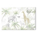 Canvas Print Tropical Safari - Wild Animals in Green-Pastel Colors 151194 additionalThumb 7