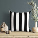 Decorative Microfiber Pillow Zebra - Minimalist Composition of Black and White Stripes 151294 additionalThumb 4