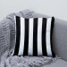 Decorative Microfiber Pillow Zebra - Minimalist Composition of Black and White Stripes 151294 additionalThumb 5