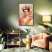 Wall Poster Subtle Portrait - Frida Kahlo on a Blurred Background Full of Flowers 152194 additionalThumb 11