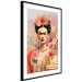 Wall Poster Subtle Portrait - Frida Kahlo on a Blurred Background Full of Flowers 152194 additionalThumb 7