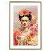 Wall Poster Subtle Portrait - Frida Kahlo on a Blurred Background Full of Flowers 152194 additionalThumb 19