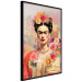 Wall Poster Subtle Portrait - Frida Kahlo on a Blurred Background Full of Flowers 152194 additionalThumb 5