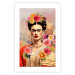 Wall Poster Subtle Portrait - Frida Kahlo on a Blurred Background Full of Flowers 152194 additionalThumb 15
