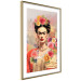 Wall Poster Subtle Portrait - Frida Kahlo on a Blurred Background Full of Flowers 152194 additionalThumb 8