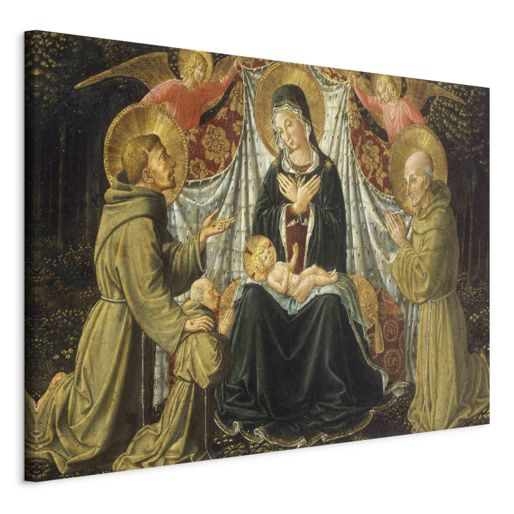 Art Reproduction Madonna and Child and the saints Bernardine of Siena and Francis of Assisi with the donor Jacopo da Montefalco 155594 additionalImage 2