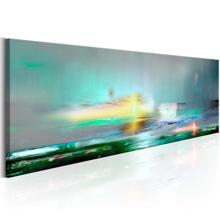 Canvas Art Print Artistic Magic of Colors (1-part) - Green Glow of Sea Waves 94994 additionalImage 2