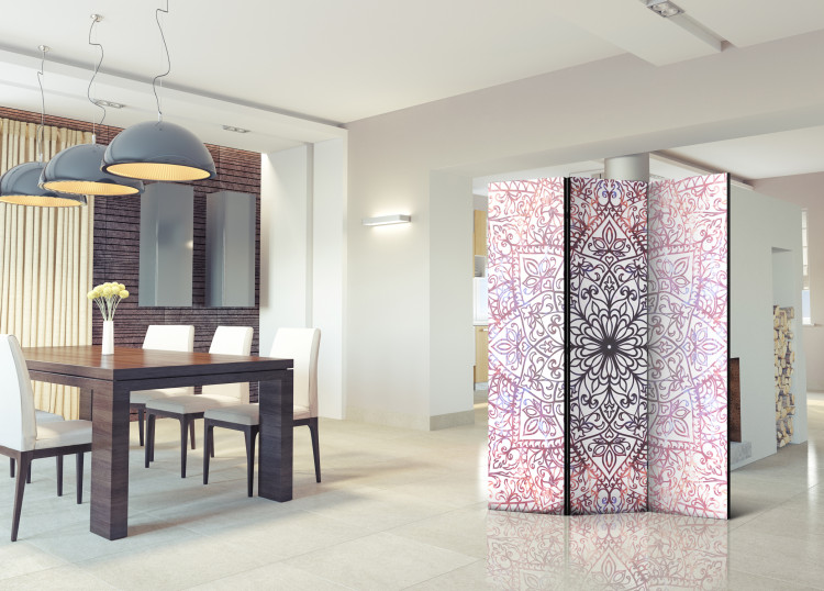 Room Divider Ethnic Perfection - colorful mandala on a white background in Zen motif 95694 additionalImage 2
