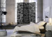 Room Divider Screen Black Stones - architectural texture of black stone mosaic 95994 additionalThumb 2