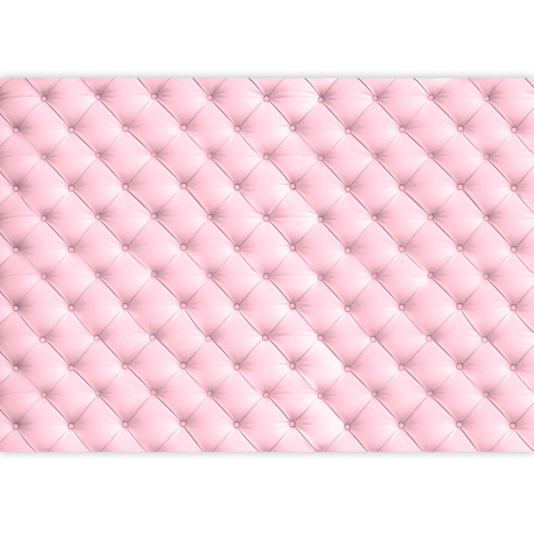 Photo Wallpaper Sweet marshmallow - textured composition in pink leather with quilting 97094 additionalImage 3