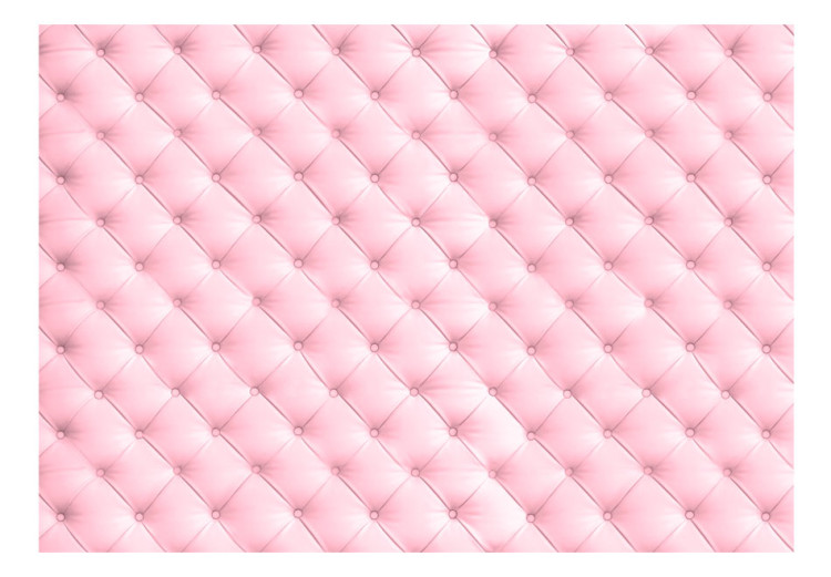 Photo Wallpaper Sweet marshmallow - textured composition in pink leather with quilting 97094 additionalImage 1