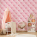 Photo Wallpaper Sweet marshmallow - textured composition in pink leather with quilting 97094 additionalThumb 6