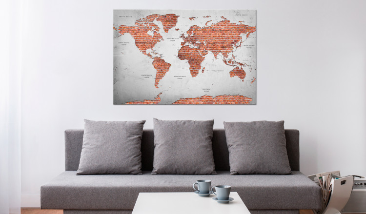 Decorative Pinboard Brick World [Cork Map] 97494 additionalImage 3