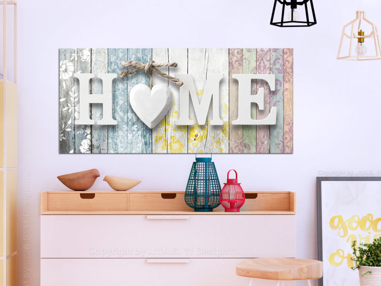 Canvas Scent of Home (1-part) Wide Colorful - Vintage Style Inscriptions 107705 additionalImage 3