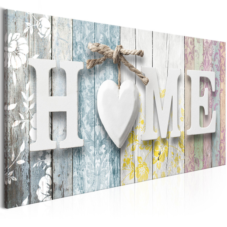 Canvas Scent of Home (1-part) Wide Colorful - Vintage Style Inscriptions 107705 additionalImage 2
