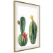 Wall Poster Cacti - composition of two blooming tropical plants on a white background 114305 additionalThumb 2