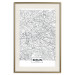 Poster Berlin Map - black and white map of the capital of Germany on a solid background 114405 additionalThumb 19