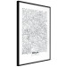 Poster Berlin Map - black and white map of the capital of Germany on a solid background 114405 additionalThumb 13