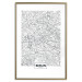 Poster Berlin Map - black and white map of the capital of Germany on a solid background 114405 additionalThumb 16