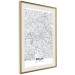 Poster Berlin Map - black and white map of the capital of Germany on a solid background 114405 additionalThumb 2