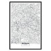 Poster Berlin Map - black and white map of the capital of Germany on a solid background 114405 additionalThumb 24