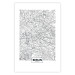 Poster Berlin Map - black and white map of the capital of Germany on a solid background 114405 additionalThumb 25