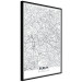 Poster Berlin Map - black and white map of the capital of Germany on a solid background 114405 additionalThumb 12