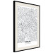 Poster Berlin Map - black and white map of the capital of Germany on a solid background 114405 additionalThumb 3