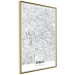 Poster Berlin Map - black and white map of the capital of Germany on a solid background 114405 additionalThumb 14