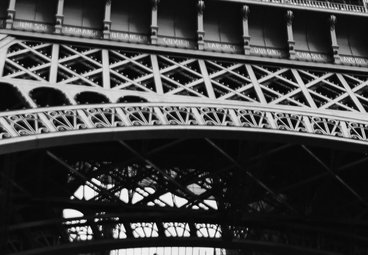 Canvas Paris Icon (1-part) - Black and White Architecture of Eiffel Tower 114905 additionalImage 5