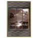 Poster Clouds over the savannah - African evening landscape on patterned background 115005 additionalThumb 16
