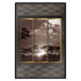 Poster Clouds over the savannah - African evening landscape on patterned background 115005 additionalThumb 24