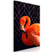 Canvas Print Expressive Bird (1-part) - Flamingo Against Geometric Figures 115305 additionalThumb 2