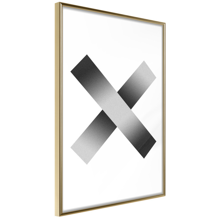 Poster Crosses on White - black and white geometric abstract composition 116605 additionalImage 14