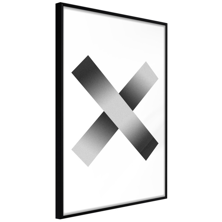 Poster Crosses on White - black and white geometric abstract composition 116605 additionalImage 10