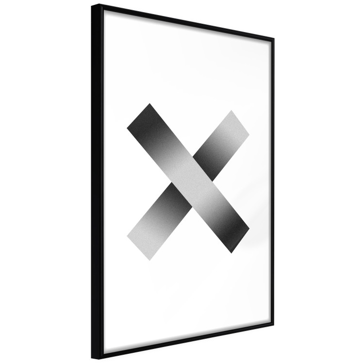 Poster Crosses on White - black and white geometric abstract composition 116605 additionalImage 13