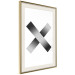 Poster Crosses on White - black and white geometric abstract composition 116605 additionalThumb 2