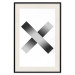 Poster Crosses on White - black and white geometric abstract composition 116605 additionalThumb 18