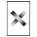 Poster Crosses on White - black and white geometric abstract composition 116605 additionalThumb 15