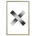 Poster Crosses on White - black and white geometric abstract composition 116605 additionalThumb 16