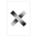 Poster Crosses on White - black and white geometric abstract composition 116605 additionalThumb 25