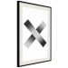 Poster Crosses on White - black and white geometric abstract composition 116605 additionalThumb 3