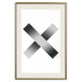 Poster Crosses on White - black and white geometric abstract composition 116605 additionalThumb 19