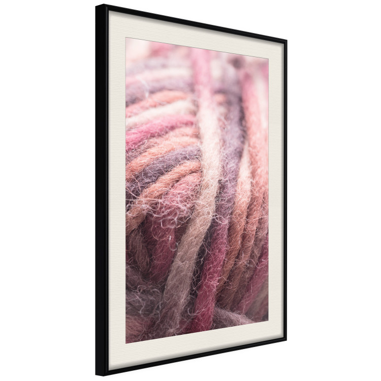 Wall Poster Yarn - colorful composition with natural fiber in shades of pink 116705 additionalImage 3