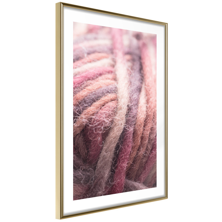 Wall Poster Yarn - colorful composition with natural fiber in shades of pink 116705 additionalImage 8