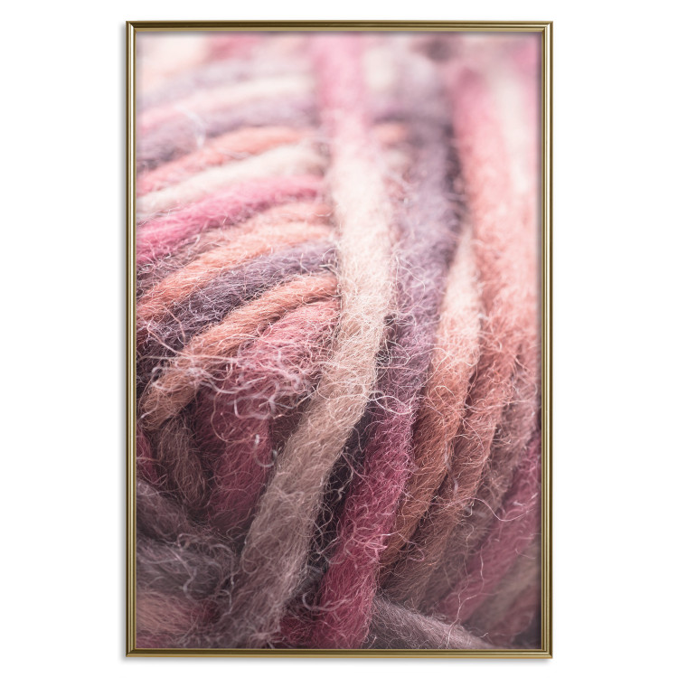 Wall Poster Yarn - colorful composition with natural fiber in shades of pink 116705 additionalImage 20