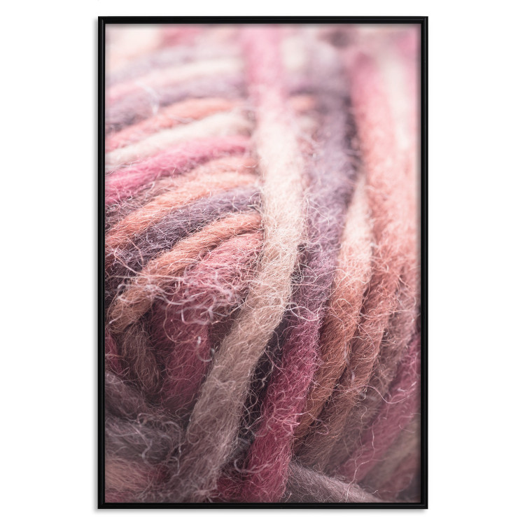 Wall Poster Yarn - colorful composition with natural fiber in shades of pink 116705 additionalImage 24